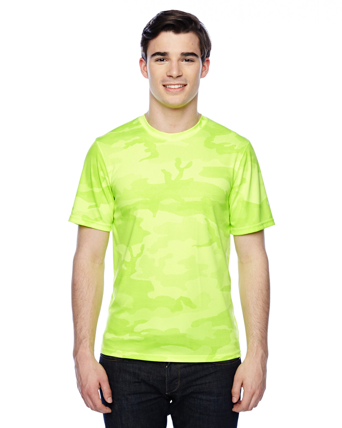 Unisex Double Dry® Interlock T-Shirt - Safety Green Camo