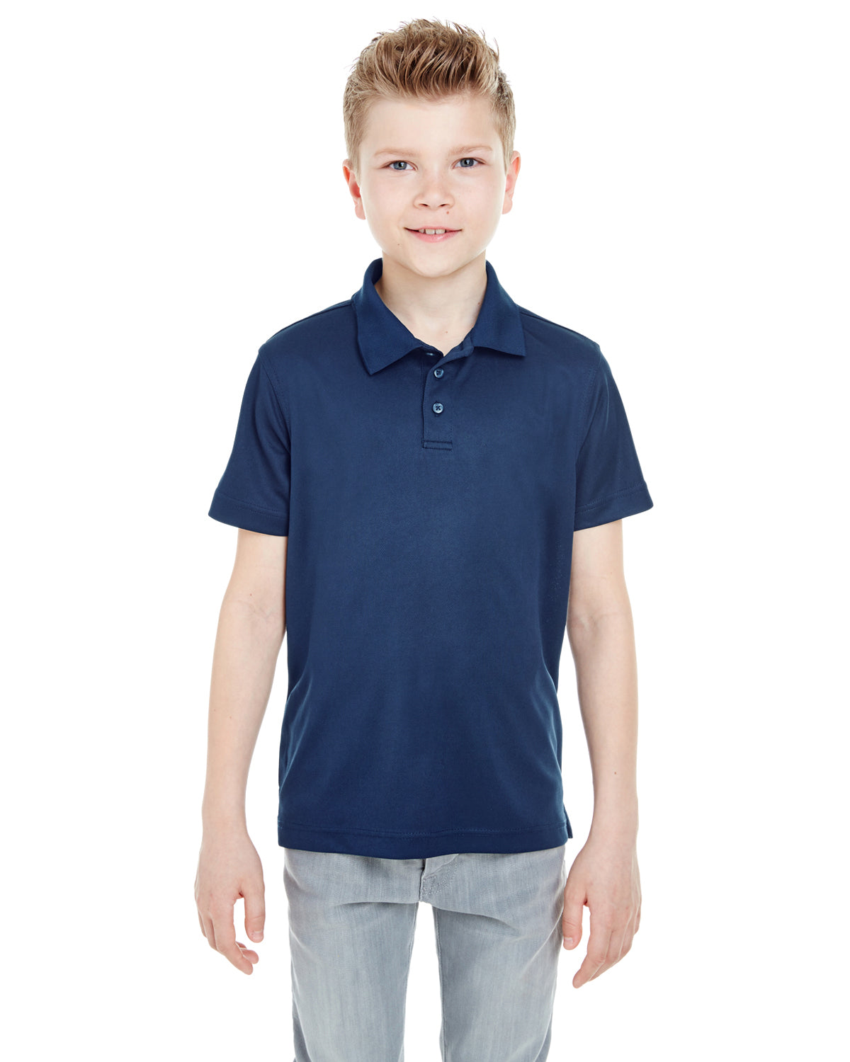 Youth Cool & Dry Mesh Piqué Polo - Navy