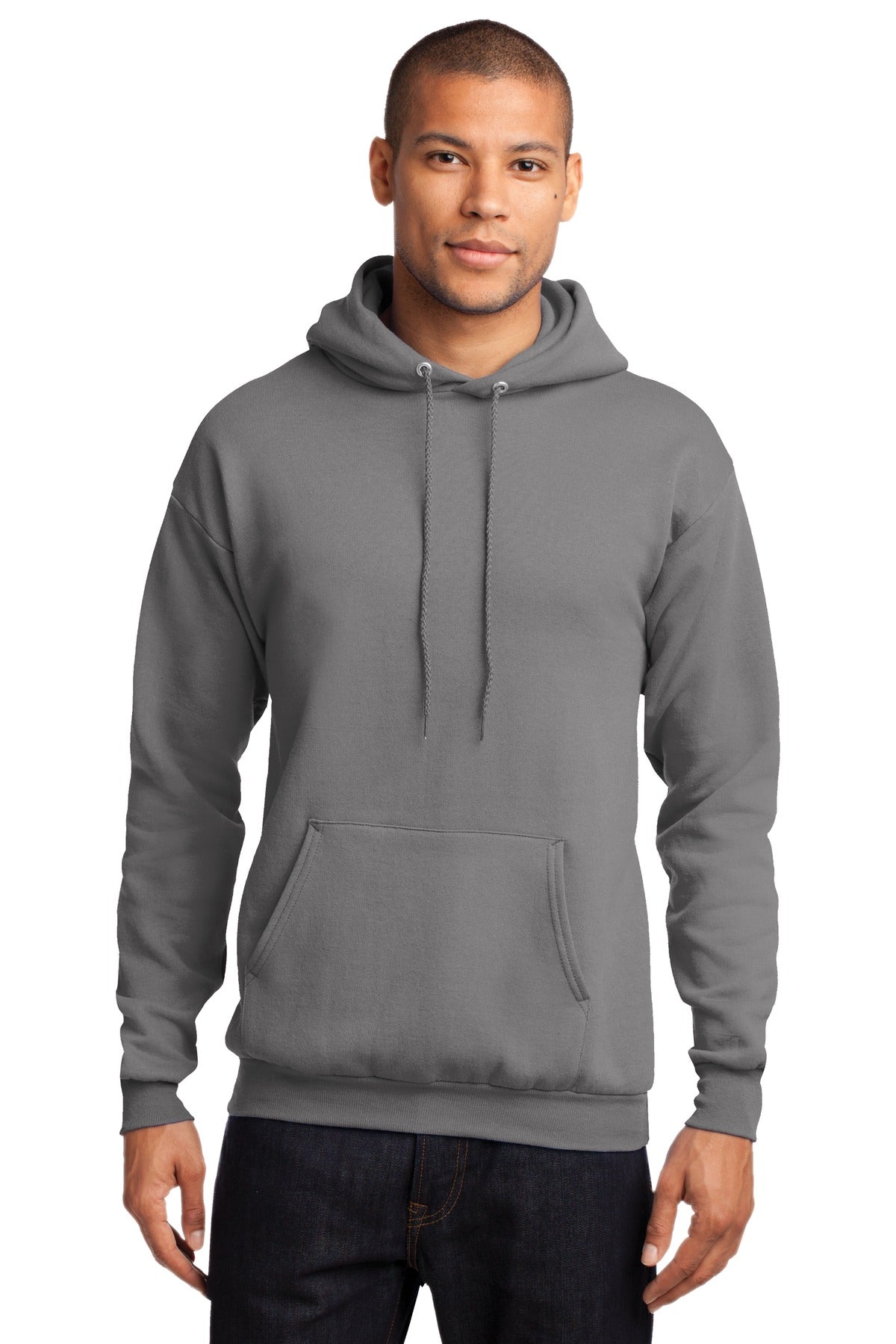 Unisex Core Fleece Pullover Hoodie - Medium Gray