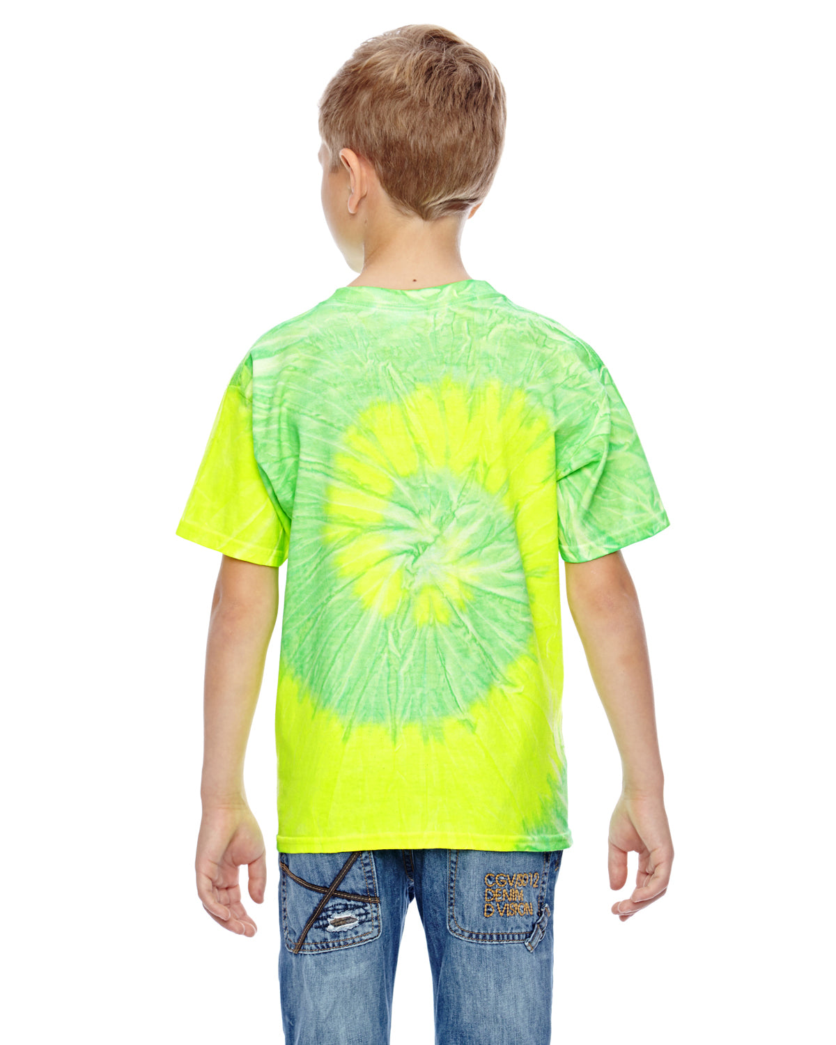 Youth 100% Cotton T-Shirt - Flo Yellow / Lime