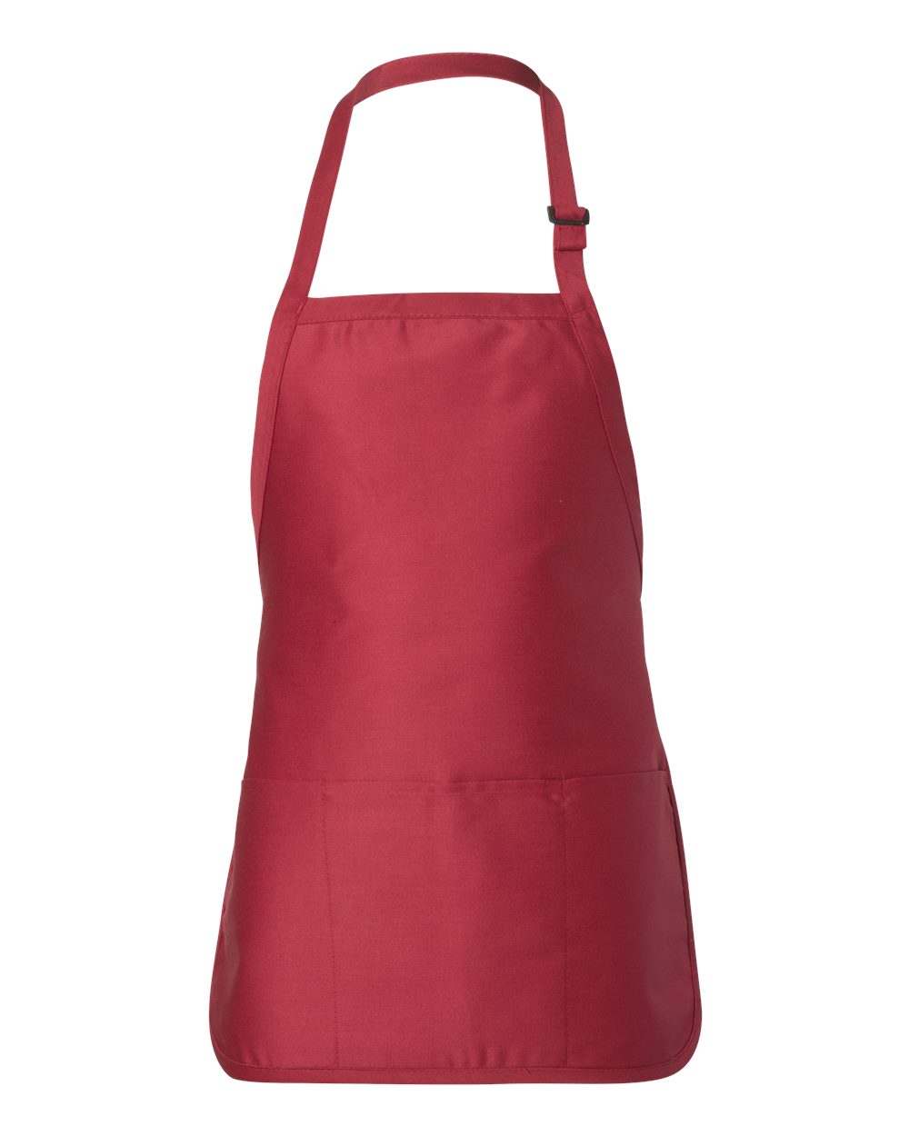 Full-Length Apron with Pouch Pocket - Red