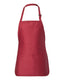 Q-Tees Q4250 - Full-Length Apron with Pouch Pocket - Red