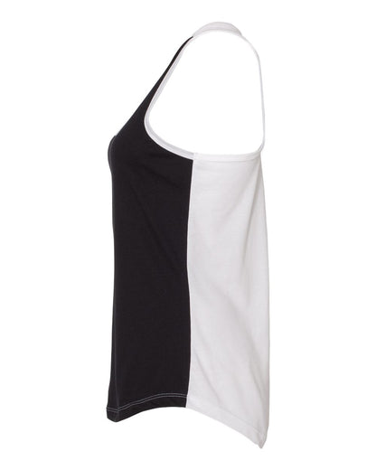 Women's Ideal Colorblock Racerback Tank - Black / White