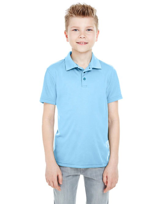 Youth Cool & Dry Mesh Piqué Polo - Columbia Blue