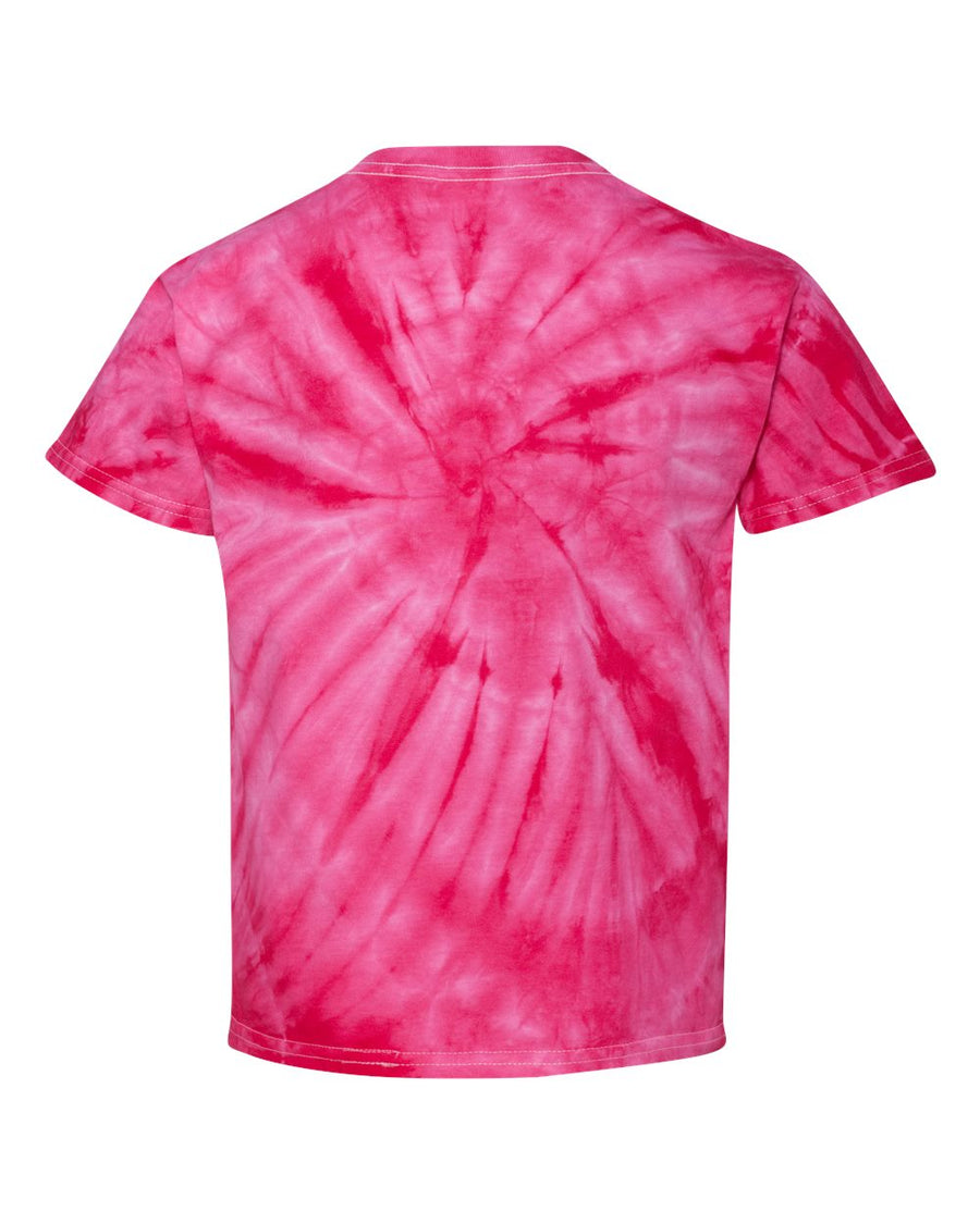 Youth Cyclone Vat-Dyed Pinwheel Short Sleeve T-Shirt - Fuchsia