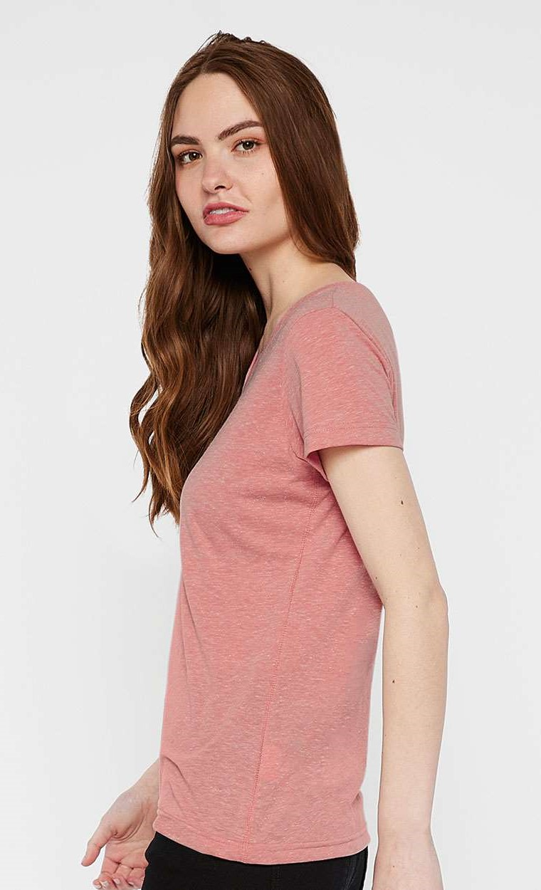 Women's Harborside Melange V-Neck T-Shirt - Mauvelous Melange