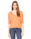 Bella + Canvas 8825 - Women's Flowy Boxy Half-Sleeve V-Neck T-Shirt - Coral