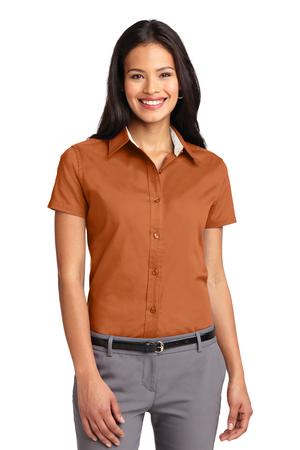 Women's Short Sleeve Easy Care Shirt - Texas Orange
