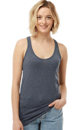 Women's Slim Fit Poly-Rich Racerback Tank - Heather Navy