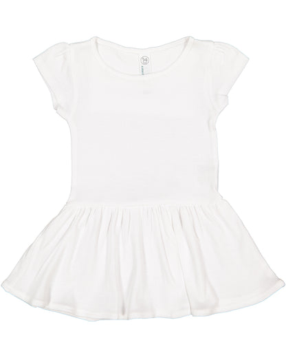 Infant Baby Rib Dress - White