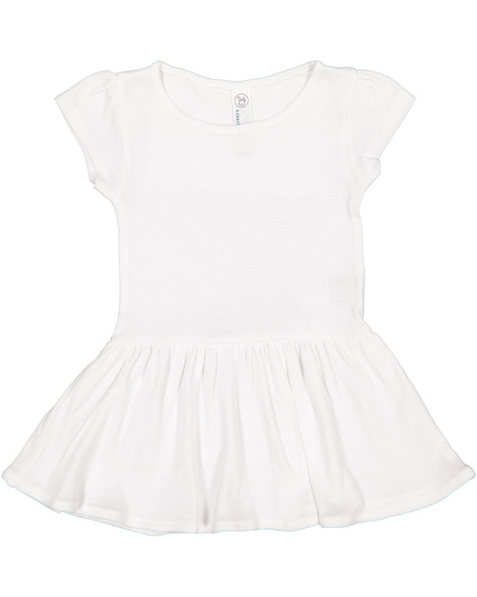 Infant Baby Rib Dress - White