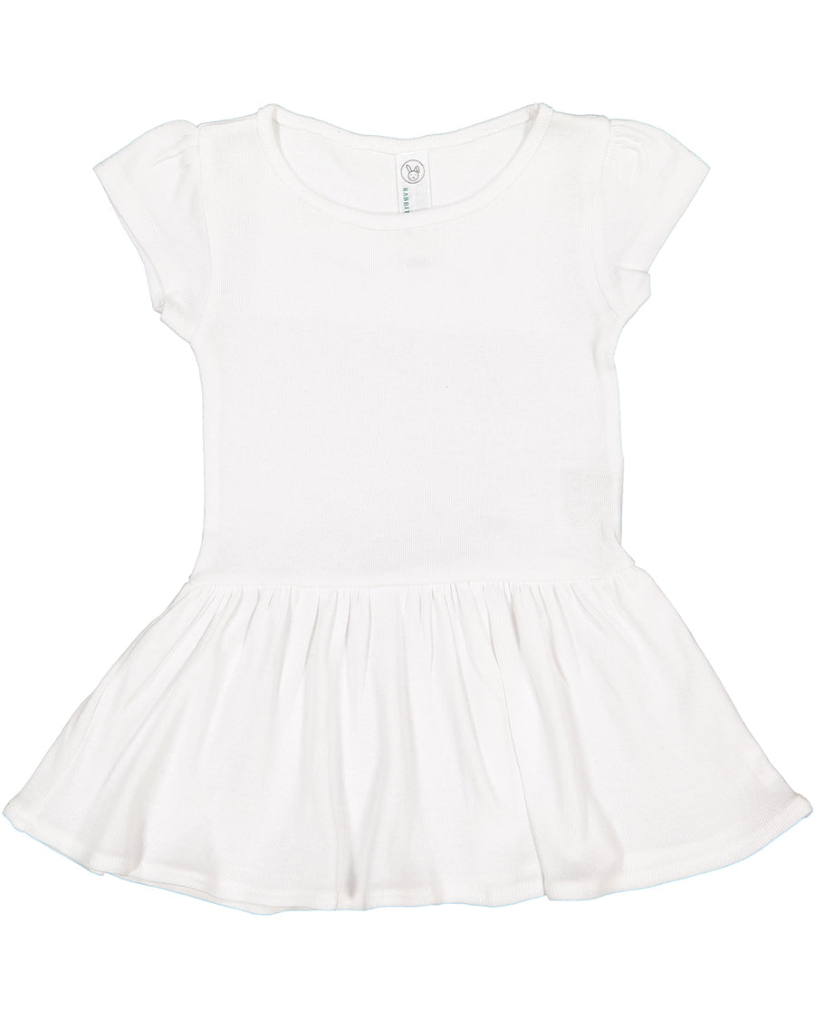 Infant Baby Rib Dress - White