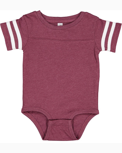 Infant Football Bodysuit - Vintage Burgundy / Blue White