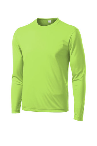 Unisex Long Sleeve PosiCharge Competitor Tee - Lime Shock