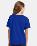 Hanes 5370 Deep Royal — on model back