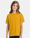 Hanes 5370 Gold — on model front