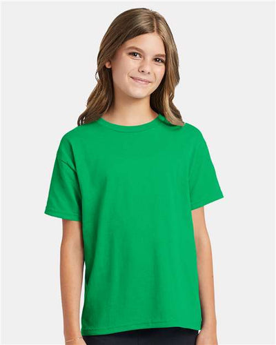 Hanes 5370 Kelly Green — on model front