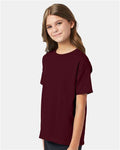 Hanes 5370 Maroon — on model side