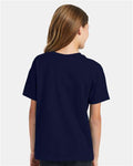 Hanes 5370 Navy — on model back