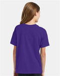 Hanes 5370 Purple — on model back
