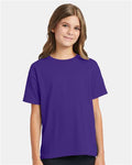 Hanes 5370 Purple — on model front