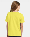 Hanes 5370 Yellow — on model back