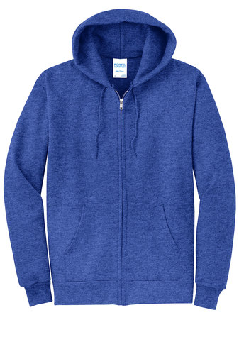 Unisex Core Fleece Full-Zip Hoodie - Heather Royal