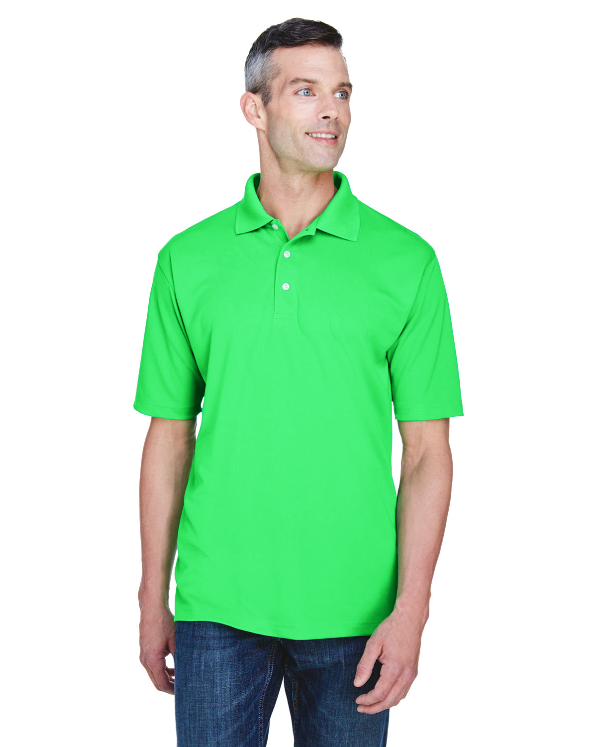 Men's Cool & Dry Stain-Release Performance Polo - Cool Green