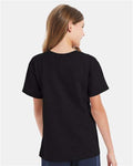 Hanes 5480 Black — on model back
