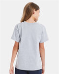 Hanes 5480 Light Steel — on model back
