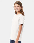 Hanes 5480 White — on model side