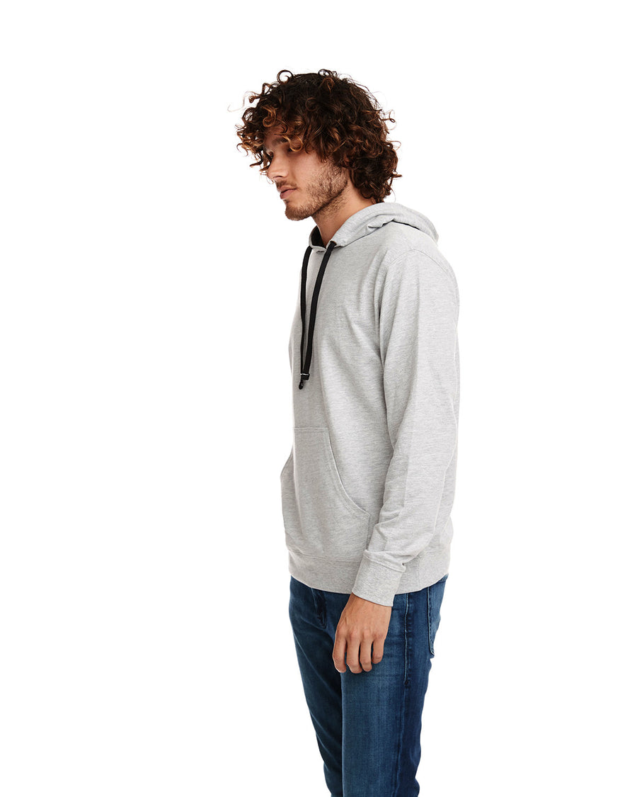 Unisex French Terry Pullover Hoodie - Heather Gray / Black