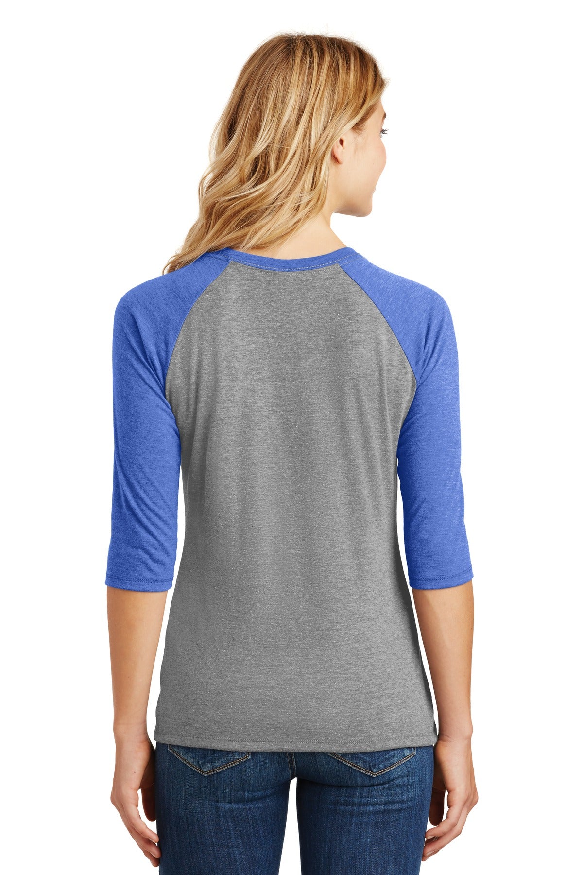 Women's Perfect Tri 3/4-Sleeve Raglan - Royal Fr / Gray Fr