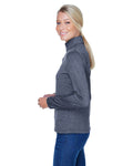 Women's Cool & Dry Heathered Performance Quarter-Zip - Navy Heather