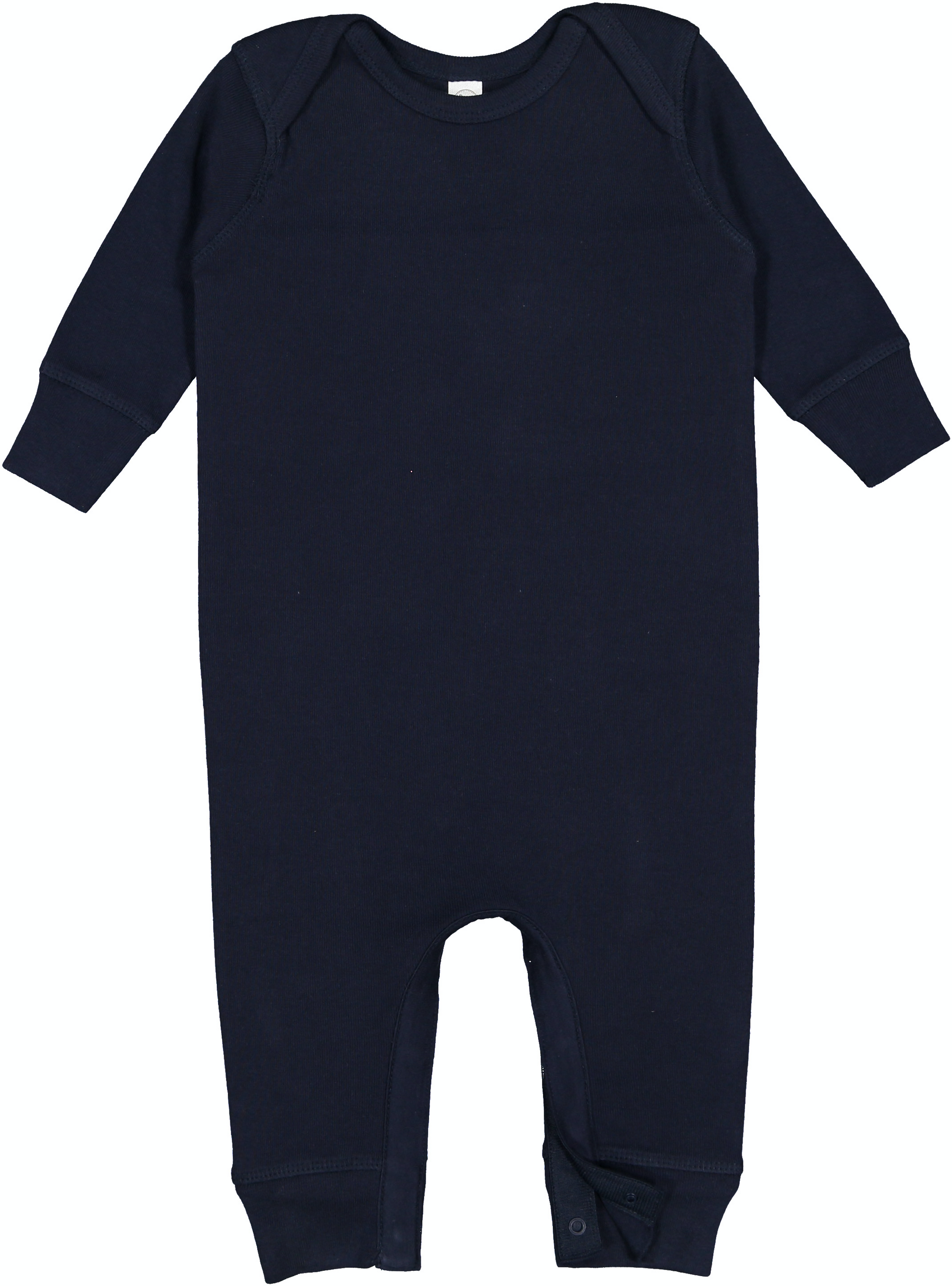 Infant Long-Sleeve Baby Rib Coverall - Navy