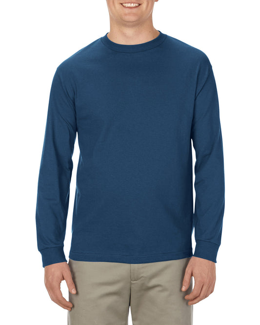 Unisex Heavyweight Cotton Long-Sleeve T-shirt - Harbor Blue