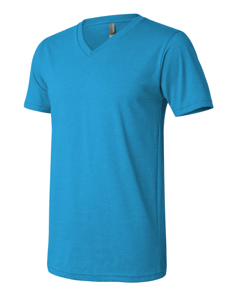 Unisex Jersey Short-Sleeve V-Neck T-Shirt - Neon Blue