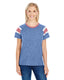 Augusta Sportswear 3011 - Women's Fanatic Short-Sleeve T-Shirt - Royal / Red / White
