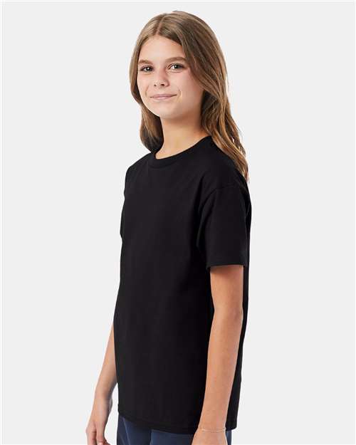 Hanes 5450 Black — on model side