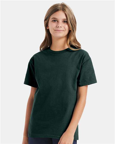 Hanes 5450 Deep Forest — on model front