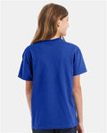 Hanes 5450 Deep Royal — on model back