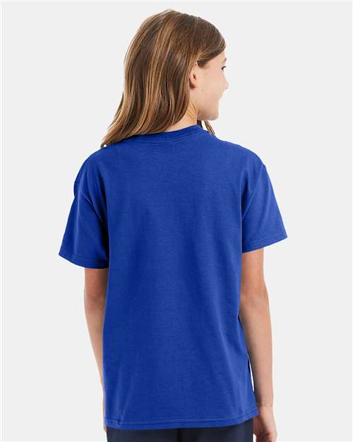 Hanes 5450 Deep Royal — on model back
