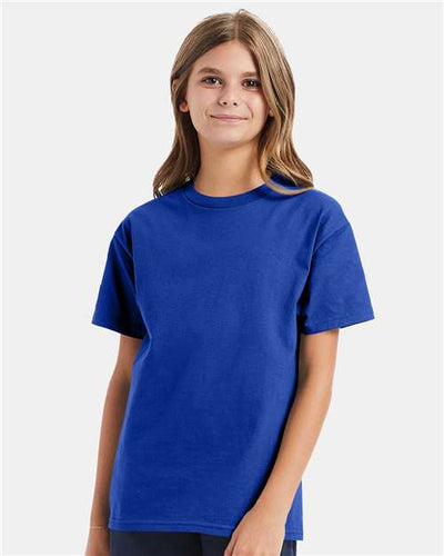 Hanes 5450 Deep Royal — on model front