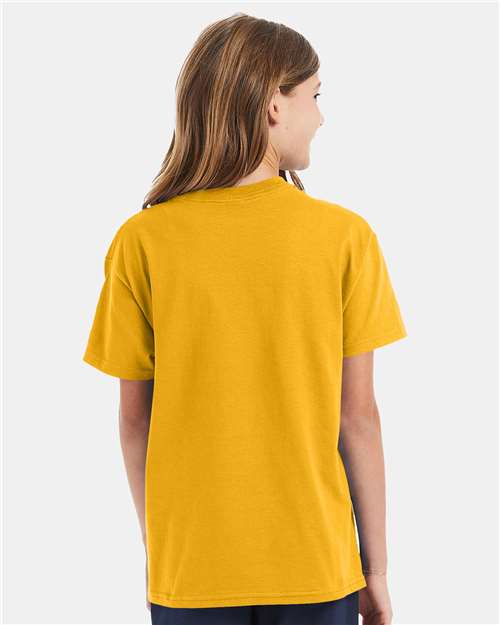 Hanes 5450 Gold — on model back