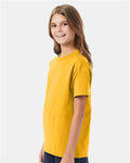 Hanes 5450 Gold — on model side