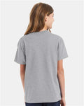Hanes 5450 Light Steel — on model back