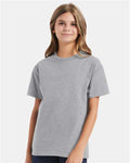 Hanes 5450 Light Steel — on model front
