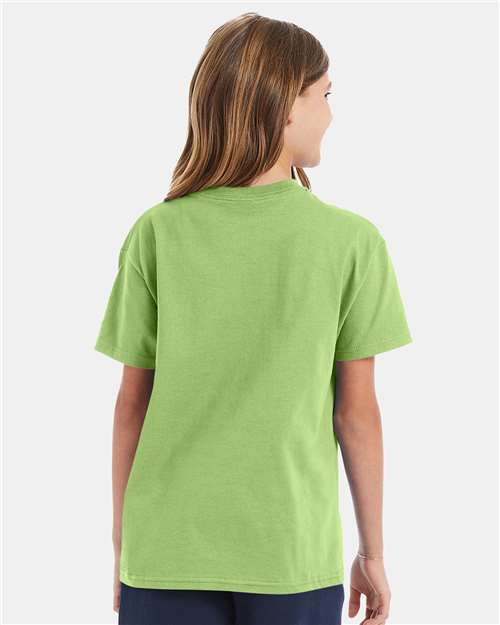 Hanes 5450 Lime — on model back