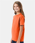 Hanes 5450 Orange — on model side