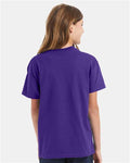 Hanes 5450 Purple — on model back